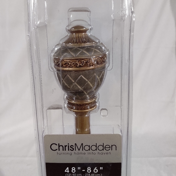 NEW Chris Madden Decorative Curtain Rod with Hardware - Picture 2 of 5